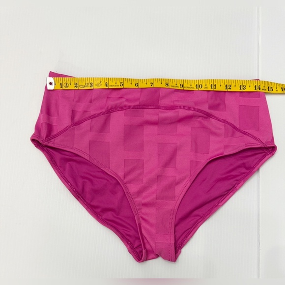 Nani Flamingo Rip Curl Pink Mid High-Waist Bikini Bottom - M - Picture 10 of 10